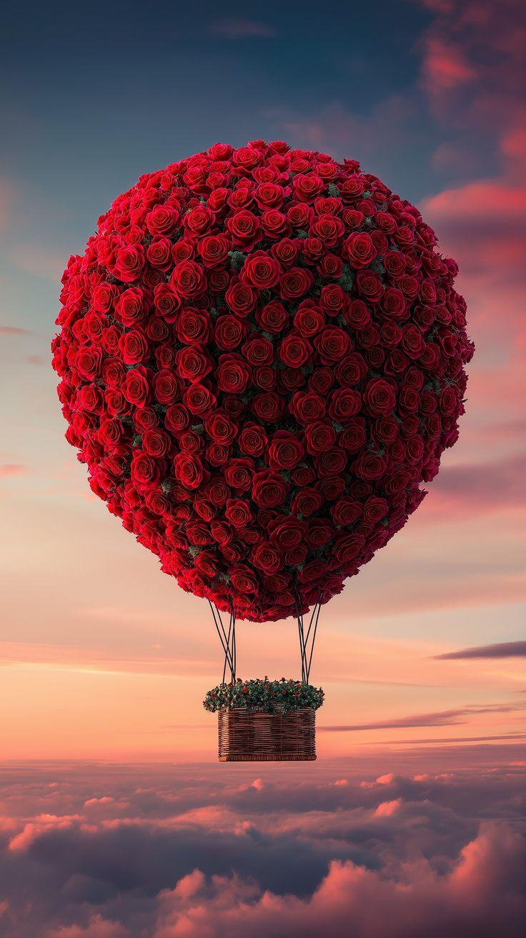 Whimsical Romance - Lush Roses Embrace